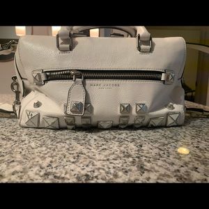 Marc Jacobs White Recruit Chipped stud leather